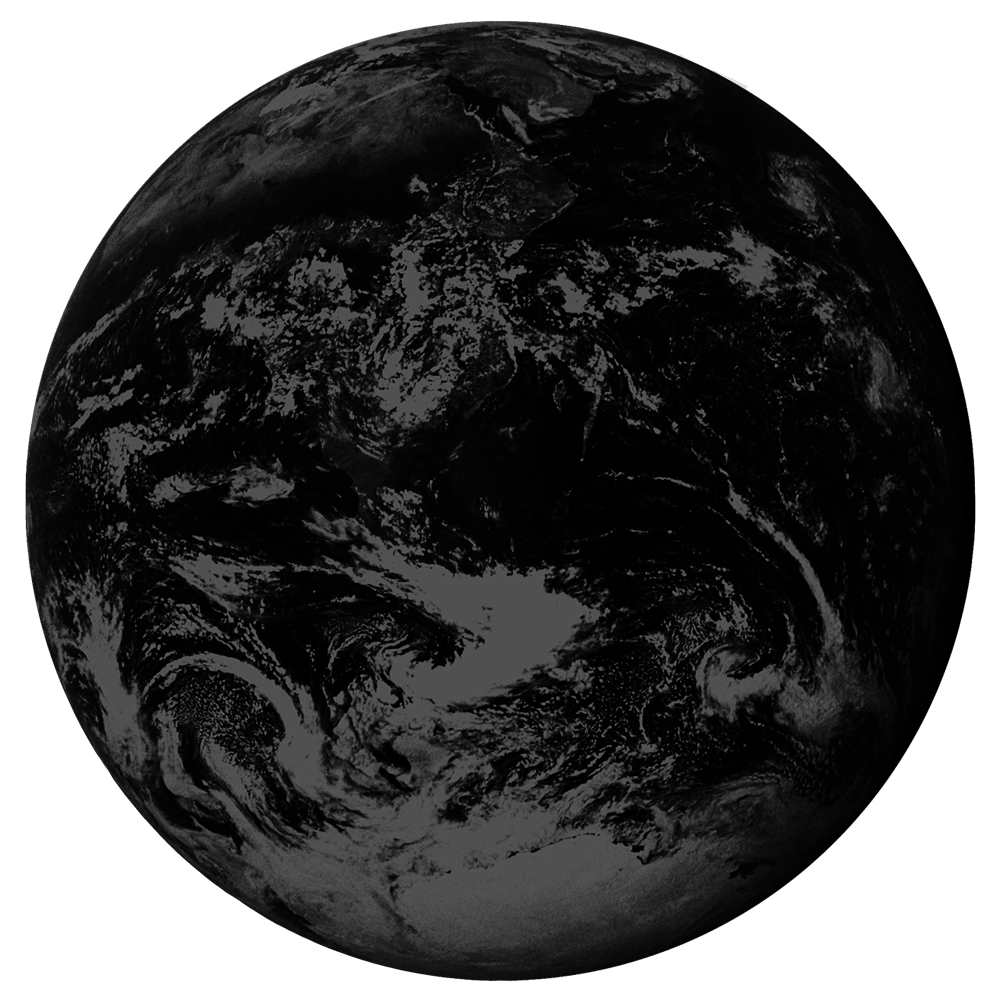 Black and white image of the Earth