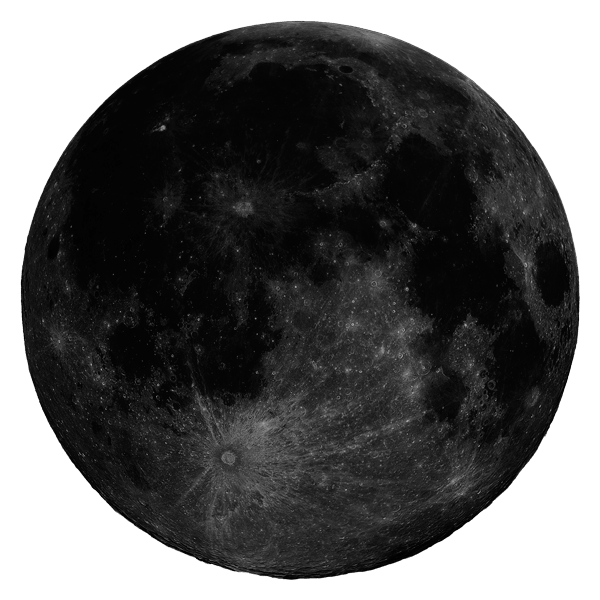 Black and white image of the Moon